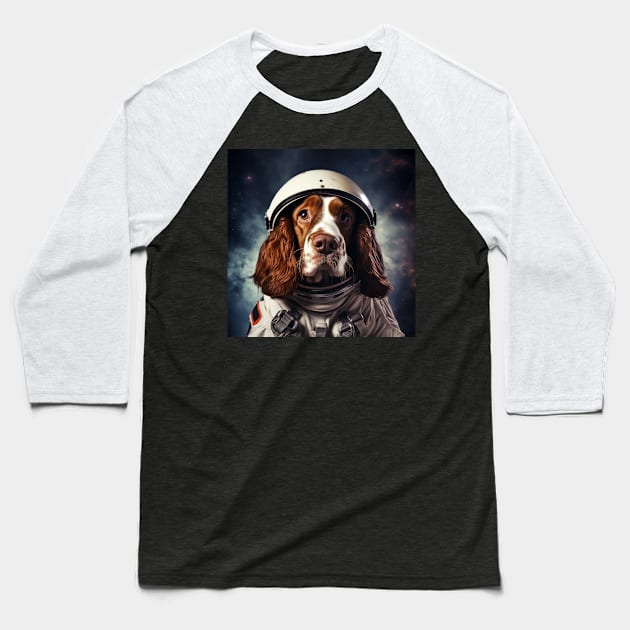 Astro Dog - Welsh Springer Spaniel Baseball T-Shirt by Merchgard